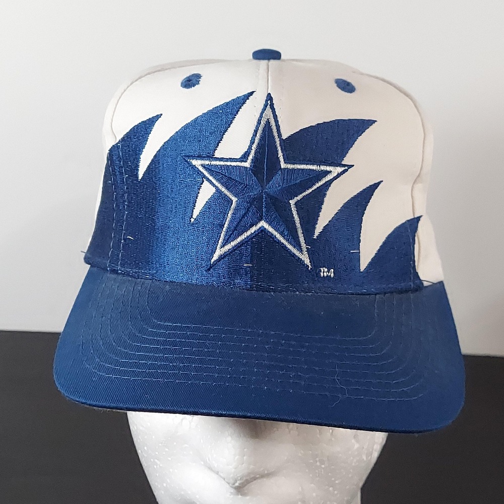 Vintage Dallas Cowboys Hat Cap Snap Back One Size NFL Football Sharktooth Logo 7